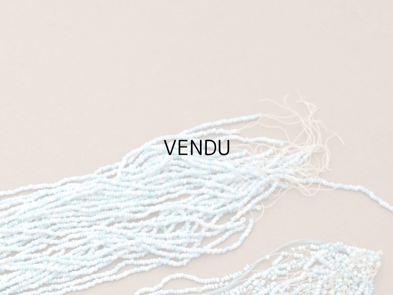 画像5: アンティーク シードビーズ ブルー&ホワイトのグラデーション 1cm=11.5粒 キャビアビーズ マイクロビーズ 76〜77g