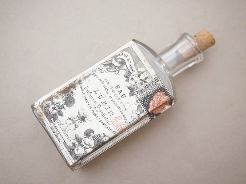 画像2: 19世紀 アンティーク 薔薇のパフュームボトル EAU DE TOILETTE - LUBIN PARIS -