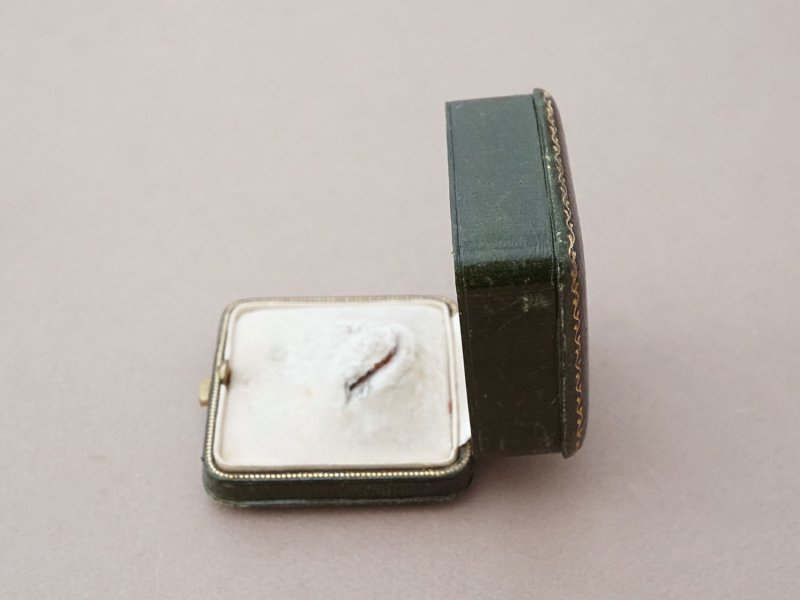 画像4: アンティーク 本革製  ジュエリーボックス グリーン