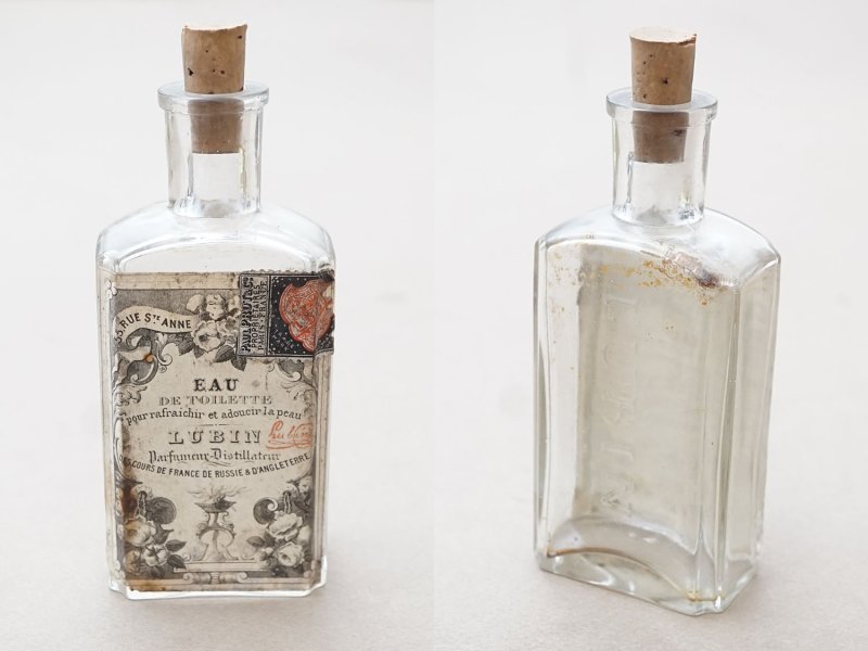 画像4: 19世紀 アンティーク 薔薇のパフュームボトル EAU DE TOILETTE - LUBIN PARIS -