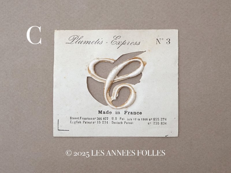 画像5:  アンティーク  イニシャル モノグラム 【C】 N3