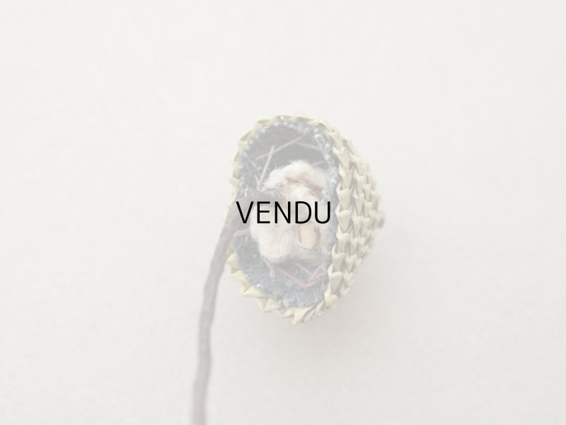 画像4: アンティーク  帽子飾り 鳥 オリーブグリーン