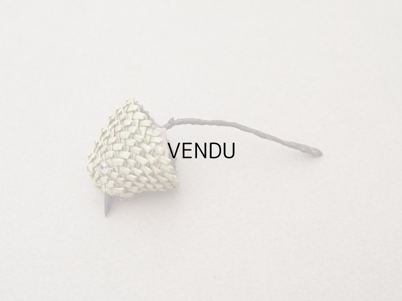 画像3: アンティーク  帽子飾り 鳥 オリーブグリーン