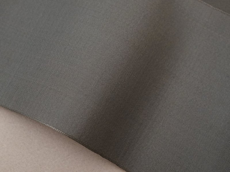 画像6: アンティーク 幅広 シルク製 リボン カーキグレイ ダブルフェイス 11cm幅 シルクリボン 