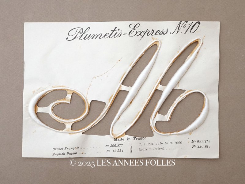 画像1:  アンティーク  モノグラムシート イニシャル モノグラム 【M】 N10  PLUMETIS EXPRESS
