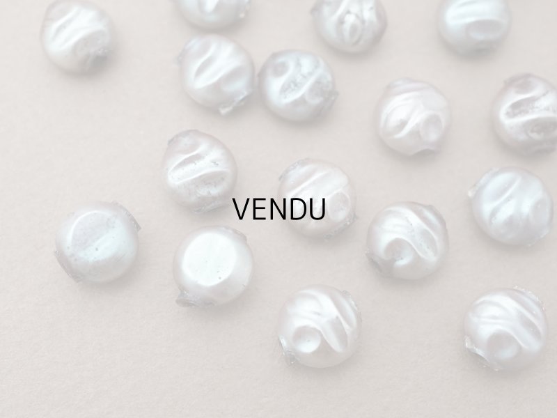 画像5: アンティーク サフィレット色 スフレビーズ 9mm 約30ピースのセット 吹きガラス製ビーズ 