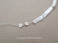 画像1: アンティーク ゼラチン製 スパンコール 3mm ホワイト  (1)