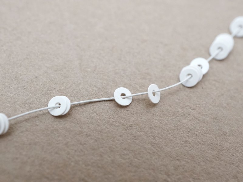 画像3: アンティーク ゼラチン製 スパンコール 3mm ホワイト 