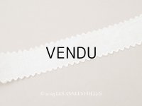 アンティーク スカラップレース 刺繍入り 3cm幅 コットンオーガンジー