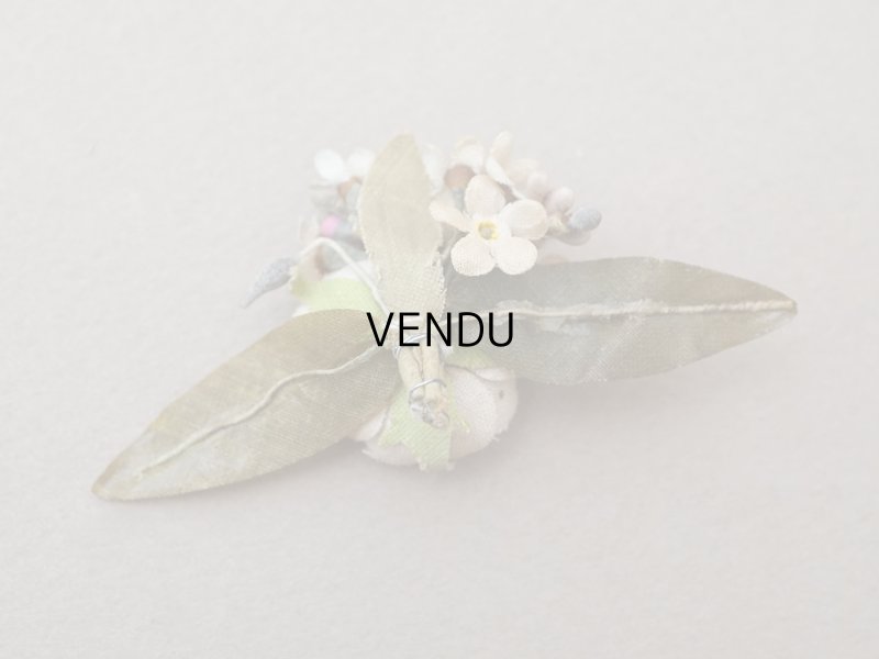 画像14: アンティーク 小さな布花 薔薇＆勿忘草 ドール用