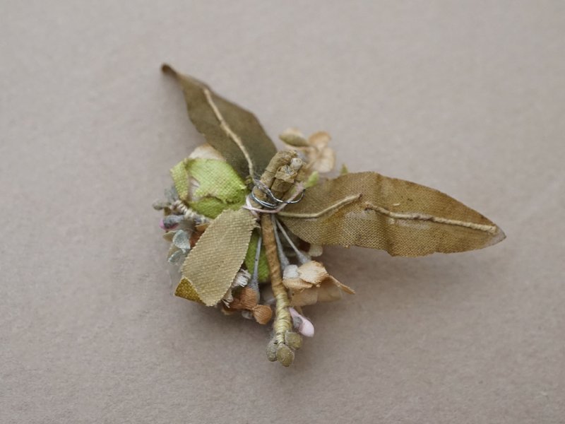 画像16: アンティーク 小さな布花 薔薇＆勿忘草 ドール用