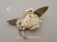 画像7: アンティーク 小さな布花 薔薇＆勿忘草 ドール用