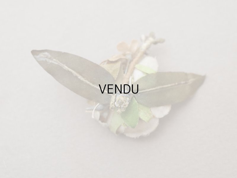 画像6: アンティーク 小さな布花 薔薇＆勿忘草 ドール用
