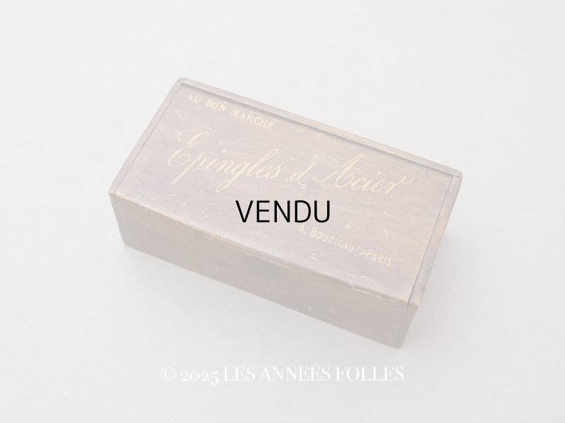 画像1: アンティーク ボンマルシェのエパングルケース 木箱 - AU BON MARCHE -