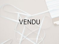 アンティーク  リボン刺繍 & ロココトリム用 シルク製 リボン ブルーのグラデーション 3mm幅 