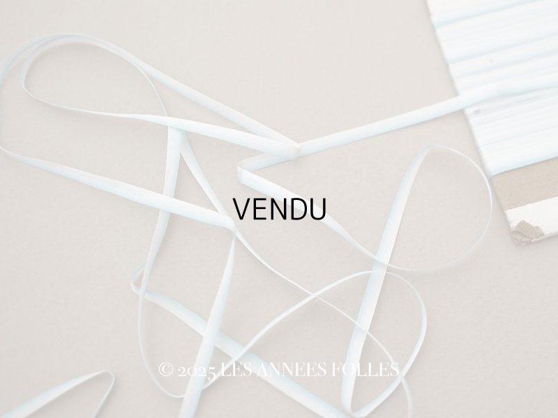 画像1: アンティーク  リボン刺繍 & ロココトリム用 シルク製 リボン ブルーのグラデーション 3mm幅 