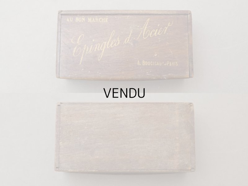 画像3: アンティーク ボンマルシェのエパングルケース 木箱 - AU BON MARCHE -