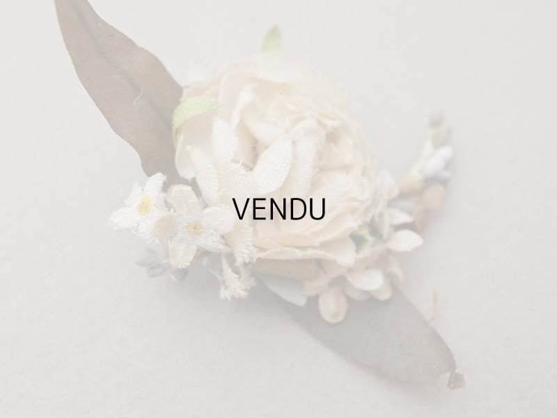 画像8: アンティーク 小さな布花 薔薇＆勿忘草 ドール用