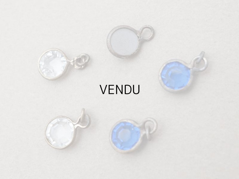 画像2: 19世紀末 アンティーク ラインストーン 5ピースのセット 8mm 