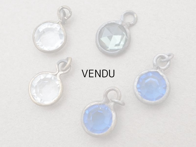 画像3: 19世紀末 アンティーク ラインストーン 5ピースのセット 8mm 