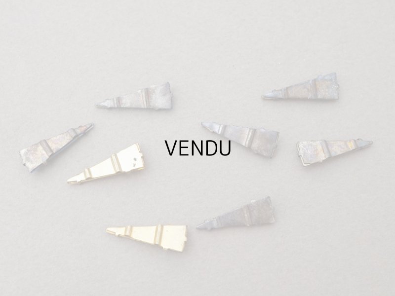 画像5: 19世紀末 アンティーク グラスストーン 8ピースのセット ラインストーン