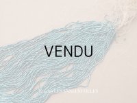 アンティーク ガラスビーズ ターコイズグリーン 1×3mm 