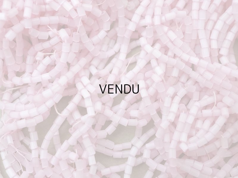 画像5: アンティーク ガラス製 サティネビーズ ベビーピンク 78g 1cm=4.5粒