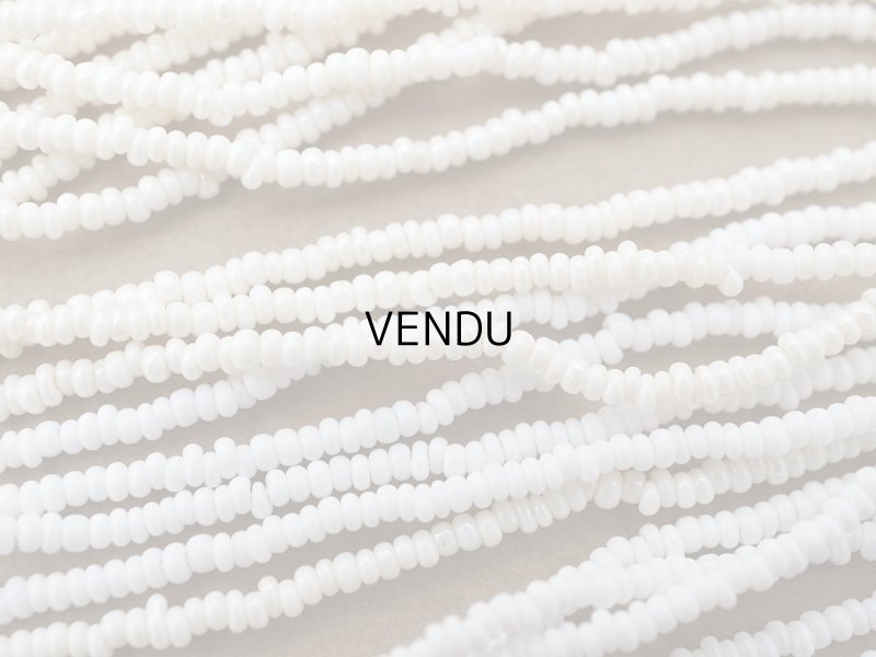 画像4: アンティーク 極小 シードビーズ ホワイト＆クリーム色 1cm=12粒 キャビアビーズ マイクロビーズ 