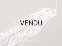 アンティーク 極小 シードビーズ ホワイト＆クリーム色 1cm=12粒 キャビアビーズ マイクロビーズ 