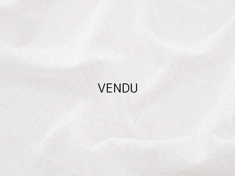 画像4: アンティーク ピンクの小さなドット刺繍入り コットンオーガンジー 105×110cm ファブリック 生地