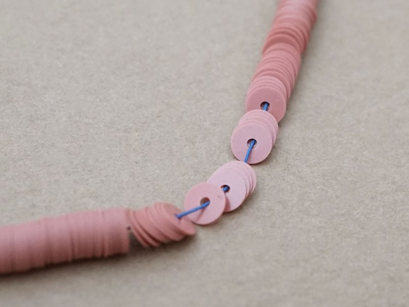画像3: アンティーク スパンコール グレイッシュピンク 4mm 