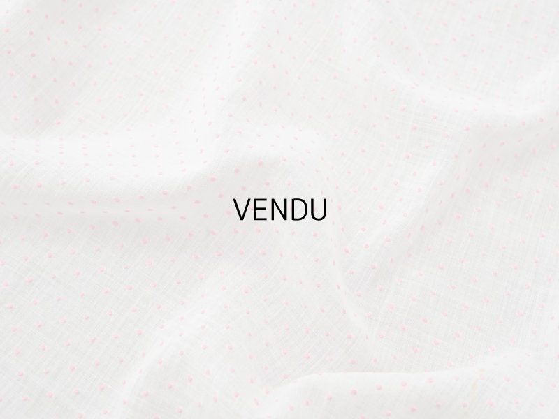 画像5: アンティーク ピンクの小さなドット刺繍入り コットンオーガンジー 105×110cm ファブリック 生地