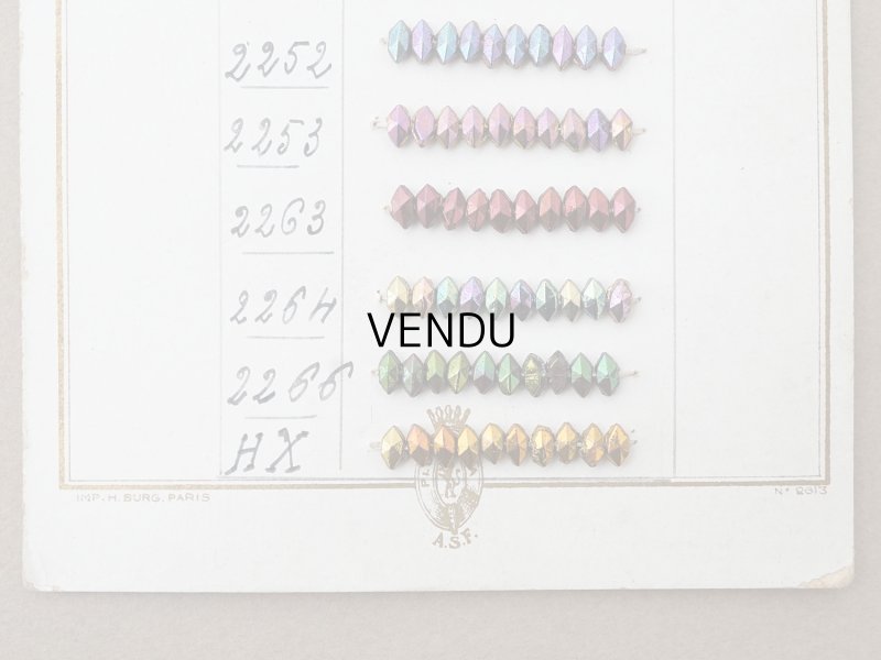 画像5: 19世紀末 アンティーク  サンプラー ガラスビーズ - AS & JHJS -