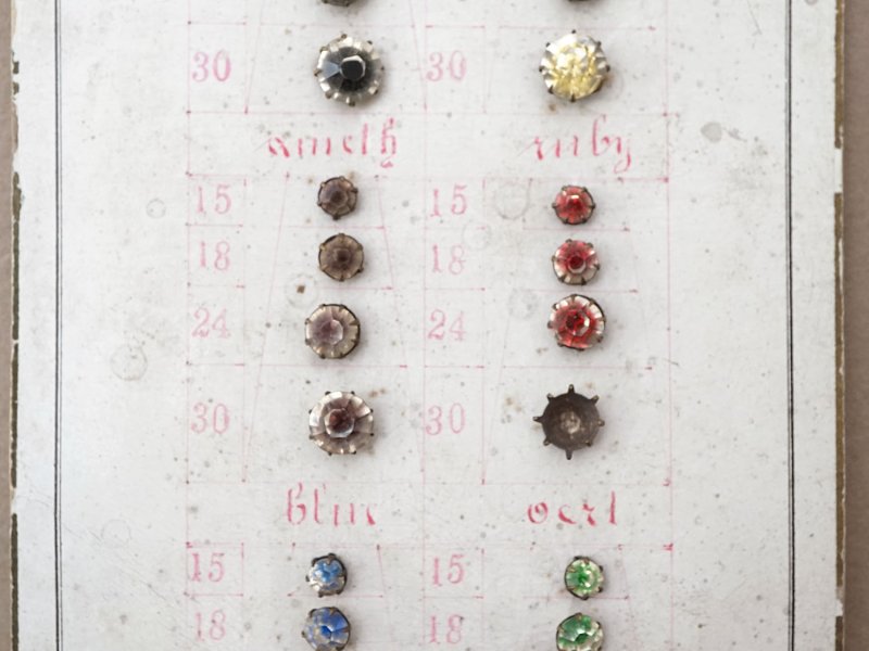 画像5: 19世紀末 アンティーク  サンプラー グラスストーン - AS & JHJS -