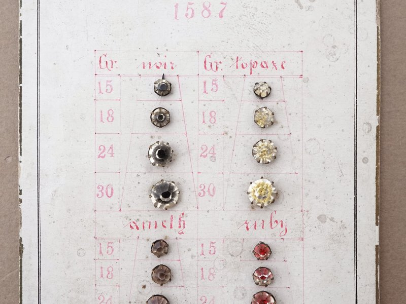 画像4: 19世紀末 アンティーク  サンプラー グラスストーン - AS & JHJS -