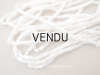 アンティーク ガラス製 オーロラ加工 サティネビーズ ホワイト オーロラ色 1cm=4粒 