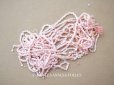 画像1: アンティーク ガラス製 サティネビーズ パウダーピンク 15g 1cm=4.25粒 (1)