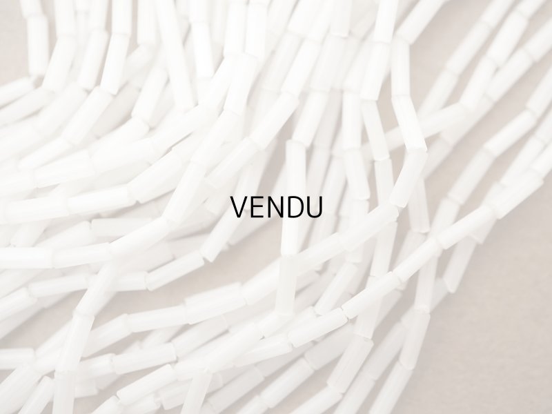 画像4: アンティーク ガラス製 サティネビーズ オフホワイト 4.5mm