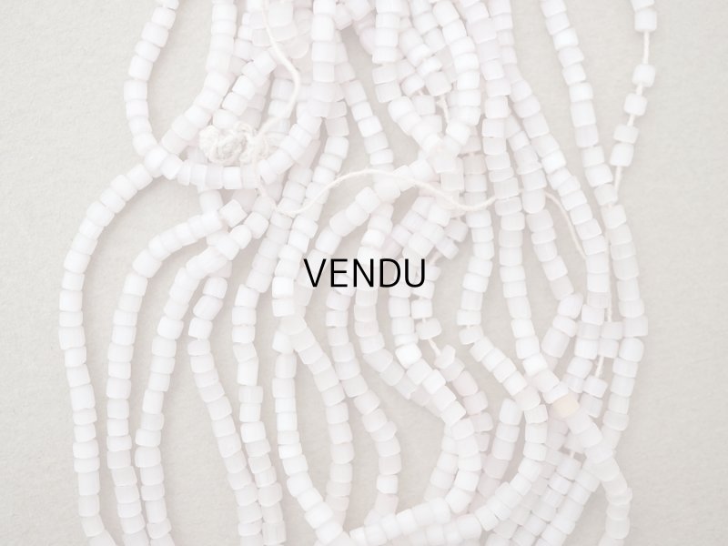 画像4: アンティーク ガラス製 サティネビーズ パウダーピンク 23g 1cm=6粒