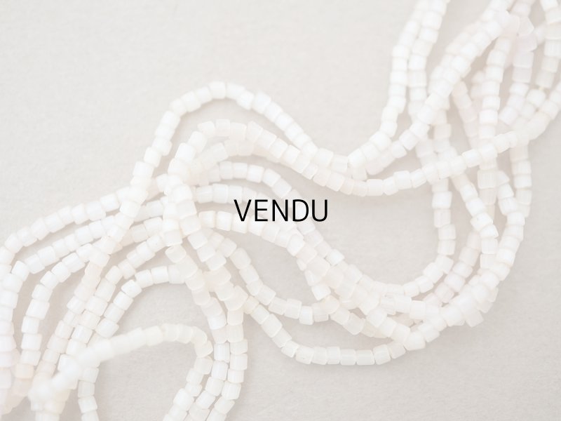 画像5: アンティーク ガラス製 サティネビーズ ホワイトピンク 9g 1cm=6.5粒