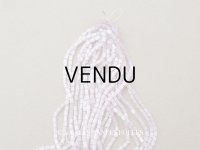 アンティーク ガラス製 サティネビーズ 淡いライラックパープル 27g 1cm=4粒