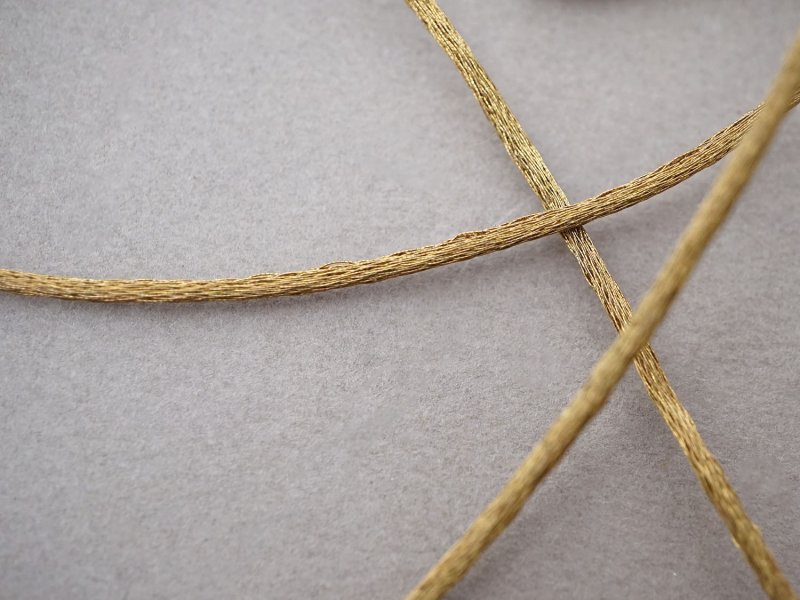 画像2: 19世紀末 アンティーク メタル&シルク製 コード 紐