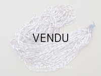 アンティーク ガラス製 サティネビーズ 淡いパープル 竹ビーズ 5mm