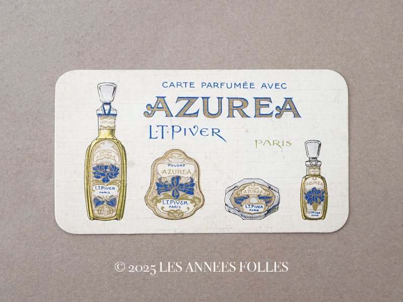 画像1: アンティーク パフュームカード AZUREA - L.T.PIVER -