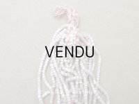 アンティーク ガラス製 サティネビーズ パウダーパープル 26g 1cm=6.5粒