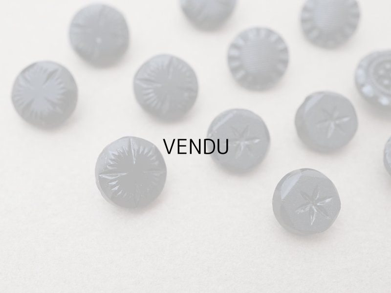 画像4: ＊蚤の市セット＊アンティーク フレンチジェットのボタン 13ピースのセット