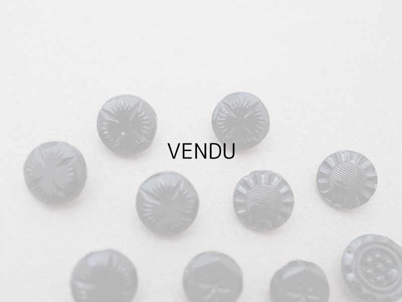 画像3: ＊蚤の市セット＊アンティーク フレンチジェットのボタン 13ピースのセット