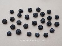 ＊蚤の市セット＊アンティーク フレンチジェットのボタン 27ピースのセット