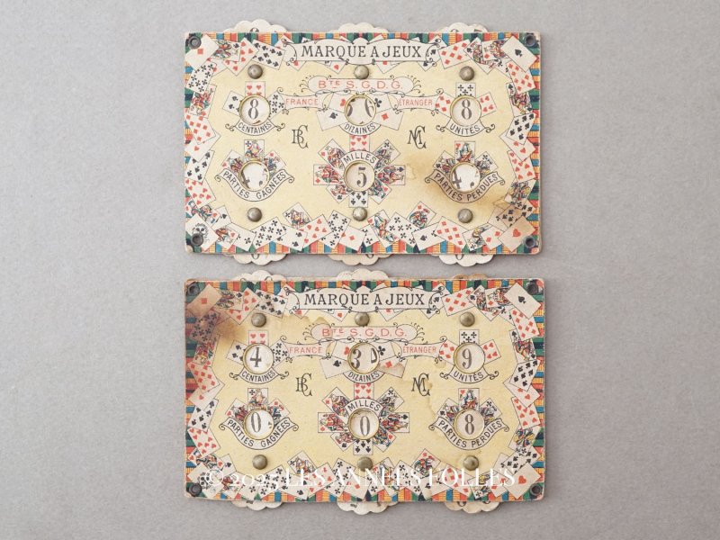 画像1: アンティーク トランプ柄のゲームカード MARQUE A JEUX