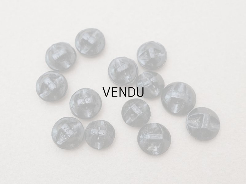 画像5: ＊蚤の市セット＊アンティーク フレンチジェットのボタン 13ピースのセット